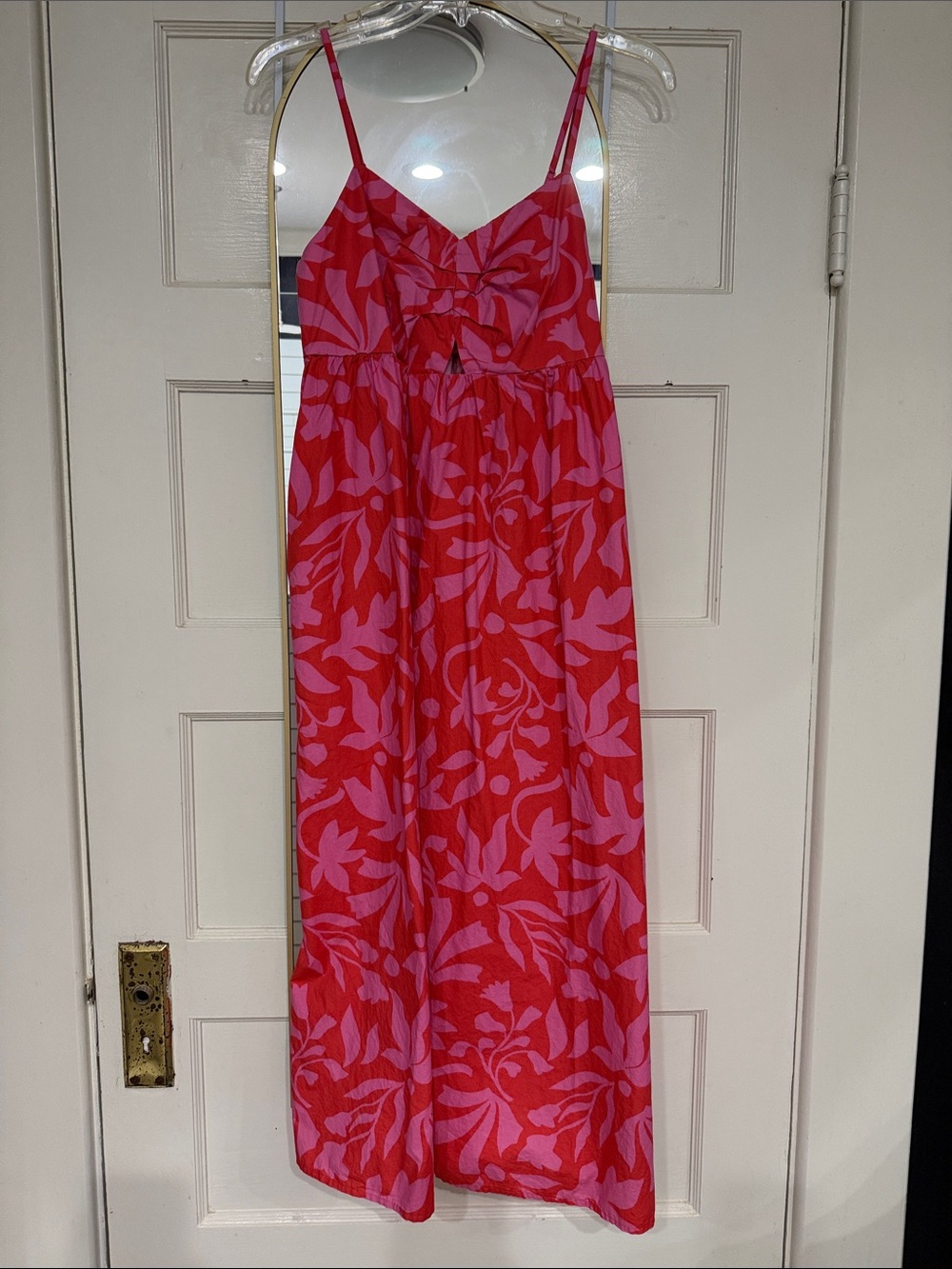 NWOT tropical floral midi dress